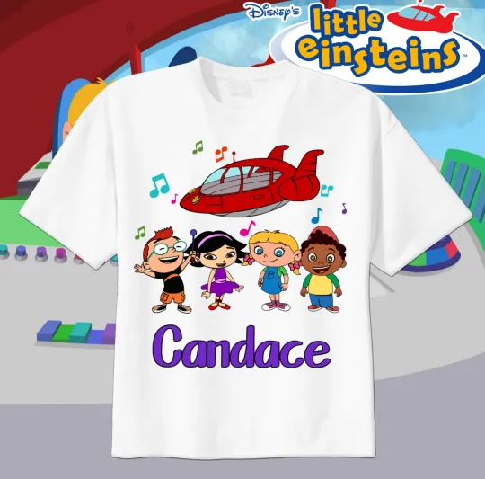 Discover Little Einsteins Rocket Personalized T-Shirt for Birthdays and Music Fans