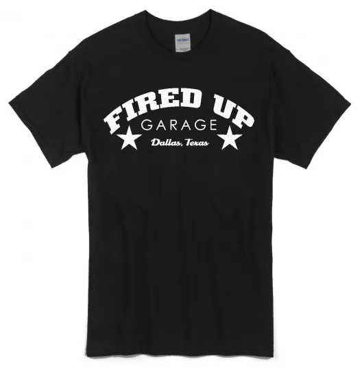 Discover Fired Up Garage Adult T-shirt Black