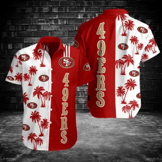 Discover San Francisco Football Team 49erss Hawaiian Button Down Shirt Unisex Adults