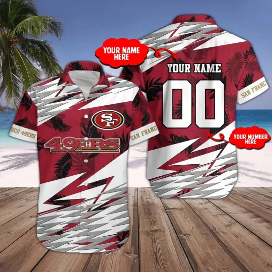 Discover San Francisco Football Team 49erss Hawaiian Button Down Shirt Unisex Adults
