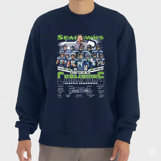 Seattle Seahawks 2025 NFC Champions Sweatshirt - Full Colors