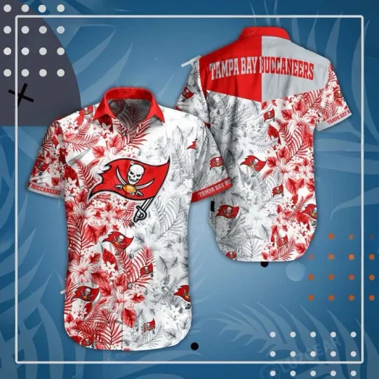 Discover Tampa Bay Football Tropical Buccaneer Hawaiian Shirt Of Gift For Fans