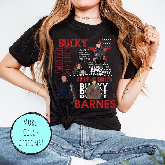 Discover BUCKYY Bn Barnes Winter Soldier collage T-Shirt | Character art