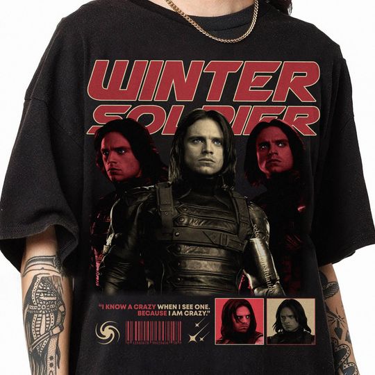 Vintage Winter Soldier Shirt, BUCKYY Bn Bn Barnes Vintage Shirt, BUCKYY Bn Bn Barnes Retro 90s Tshirt