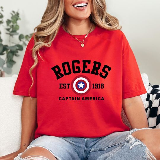 Discover Custom Captain America Shirt Barnes Rogers Ironman Spiderman Matching Shirt Captain America Shirt Avengers Shirt Superhero Gift Shirt 372475