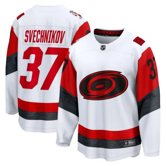 Discover Carolina Hurricanes Andrei Svechnikov Fanatics White 2026 Breakaway NHL Jersey
