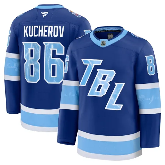 Discover Men's Fanatics Nikita Kucherov Blue Tampa Bay Lightning 2026 NHL Stadium Series
