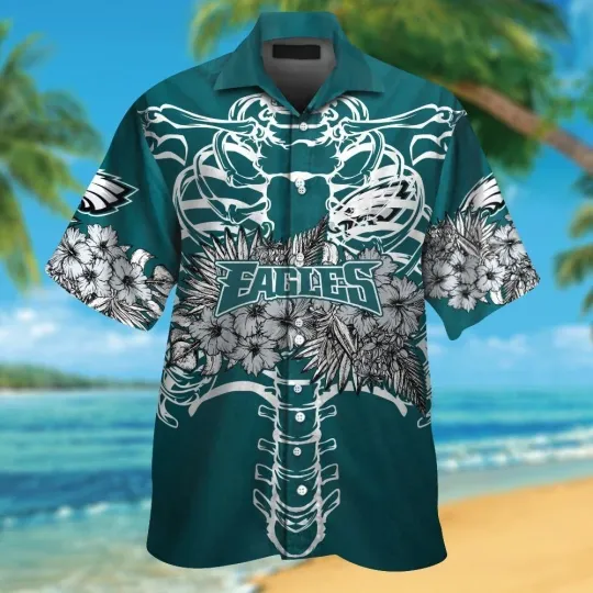 Discover Philadelphia Football Hawaiian Shirt Sea Shorestime Aloha Shirt #2