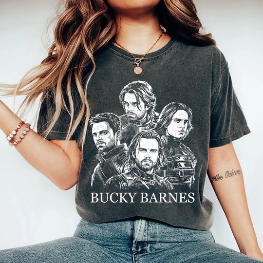 Discover BUCKYY Bn Barnes Shirt, Retro Sebastian Stan Tee, Marvel Super Heroes Thunderbolts Sweatshirt