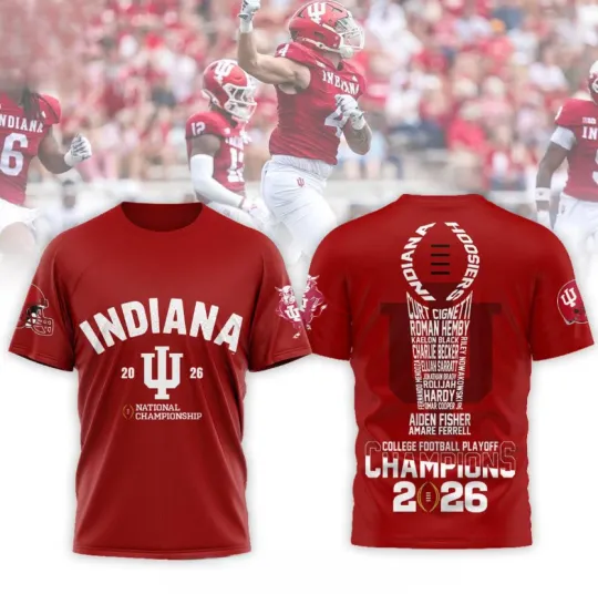 Discover Indiana Hoosiers 2026 National Champions NCAA T-Shirt