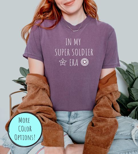 Discover In My Super Soldier Era T-Shirt | Minimal Captain Shield Typography | Steve Rogers | BUCKYY Bn Barnes | Marvel Inspired