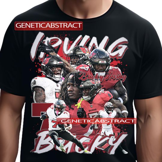 Discover BUCKYY Bn Tee Irving Shirt Sports Art DTG Printed Graphic T-Shirt Unique Ideas Apparel Gifts Bestseller Vintage 90S Retro Bootleg Limited Design