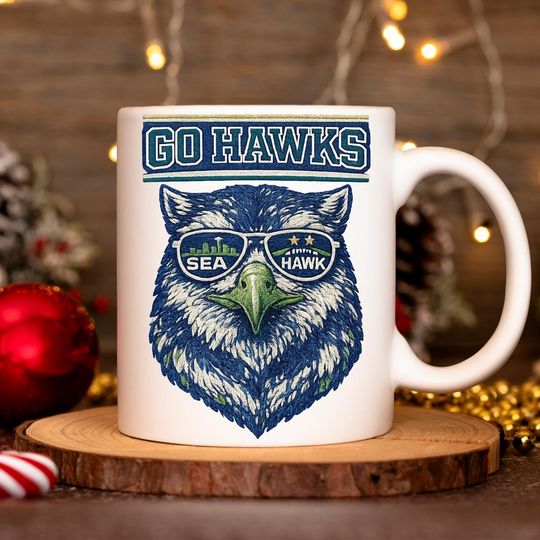 Vintage Seattle Seahawks Football Mug- Retro Fan Gift