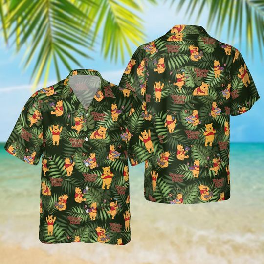 Discover Pooh Winnie The Pooh Hawaiian Shirt, Disney Vacation Beach Outfit, Pooh Shirt Gifts