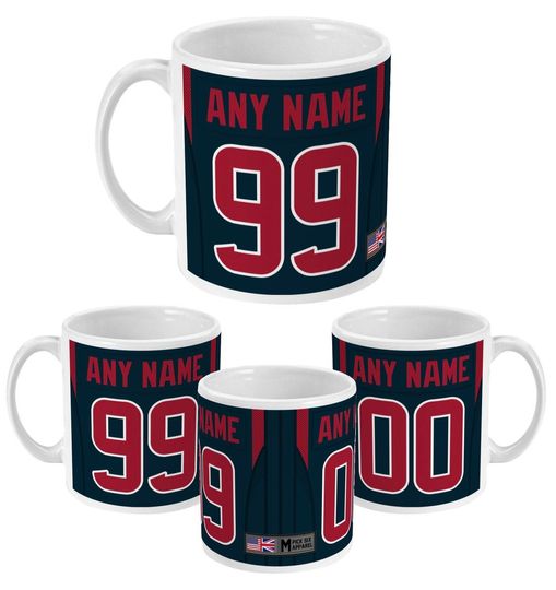 Discover Houston Texans 2021/22 Theme Personalised Jersey 11oz Mug