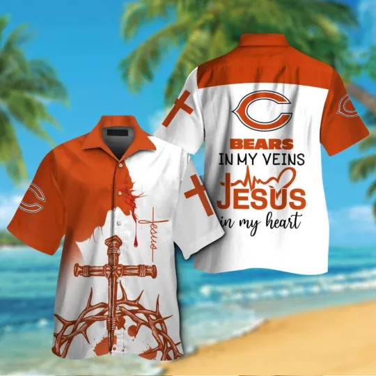 Discover Chicago Bears Faith And Pride Hawaiian, Gift For Friends, Gift For Fans