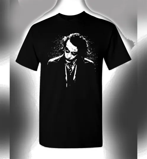 Discover Heath Ledger Joker T-Shirt, Pump Cover, Mens Graphic TShirt, Dark Knight Shirt