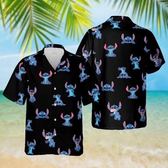 Discover Stitch Funny Hawaiian Shirt, Disney Beach Shirt, Stitch Summer Shirt