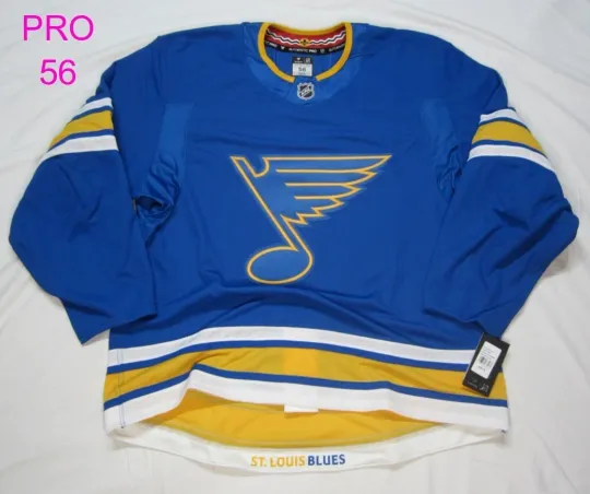 Discover size 56 St. Louis Blues Home Fanatics Authentic PRO NHL Hockey Jersey 2025  2026