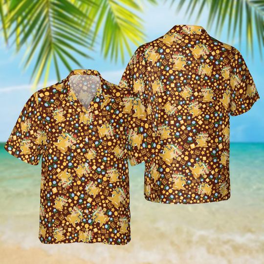 Bowser Hawaiian Shirt, Super Mario Character Hawaiian Shirt, Bowser Retro Gamer Outfit