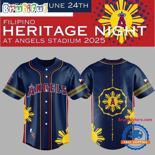 Discover Los Angeles Baseball Team Angelss Filipino Heritagee Night Baseball Jersey
