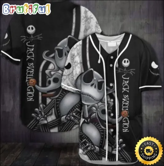 Discover Halloween Jack Skellington The King Of Nightmare Baseball Jersey Shirt