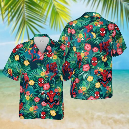 Discover Spider Man Hawaiian Shirt, Disney Family Shirt, Summer Trip Shirt, Marvel Fan Gift