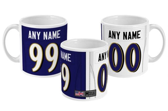 Baltimore Ravens 2021 Theme Link Up Home Road Jersey 11oz Mug