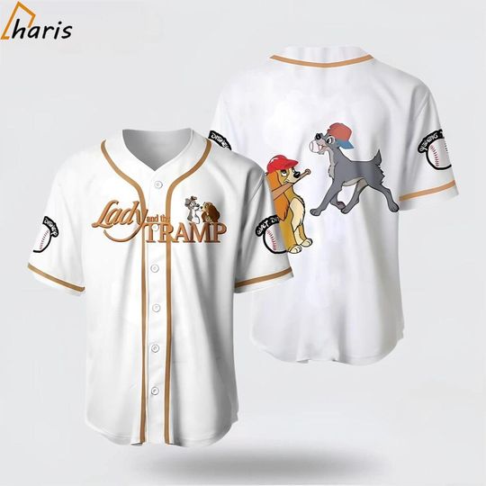 Lady & The Tramp Dogs Baseball Jersey Shirt