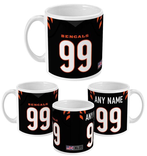 Discover Cincinnati Bengals 2021/22 Theme Personalised Jersey 11oz Mug