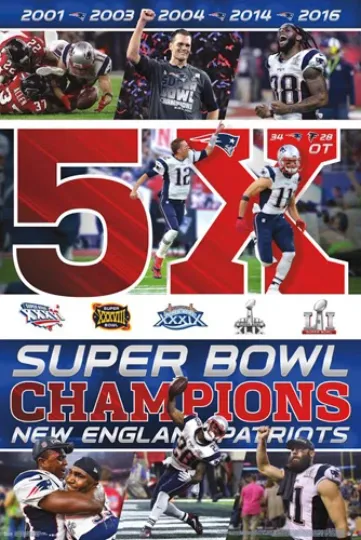 Discover New England Patriots Super Bowl LI 2017 Champions Poster Vertical Wall Art