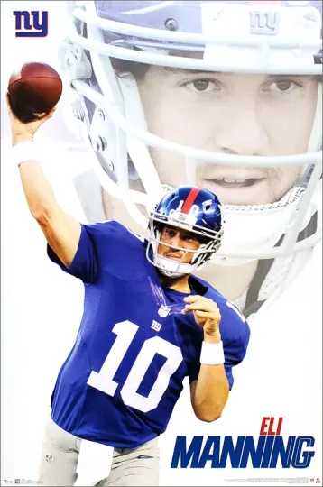Discover ELI MANNING New York Giants Vintage 2012 Football Poster Vertical Wall Art