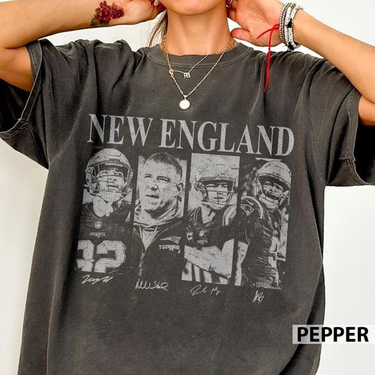 Discover Mike Vrabel Drake Maye Kayshon Boutte Football Shirt, New England Comfort Colors Shirt