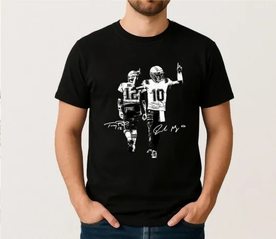 Discover Drake Maye & Tom With Signature T-Shirt, Football Tee