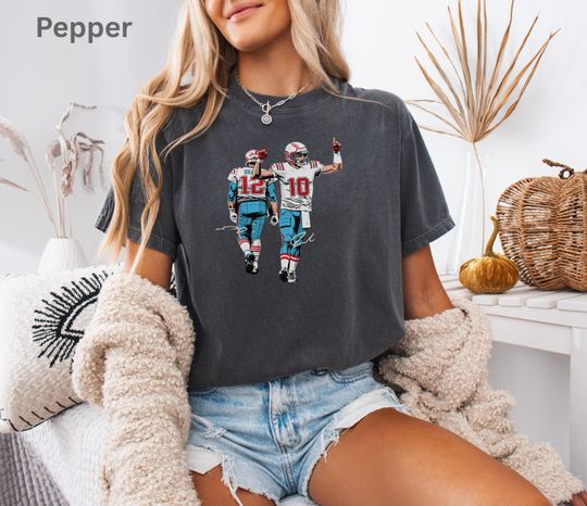 Discover Drake Maye & Tom With Signature Comfort Colors Fan T-Shirt, Vintage Game Day Sweatshirt, Pats Love Gift, Sport Dad Shirt, Superhero Crewneck