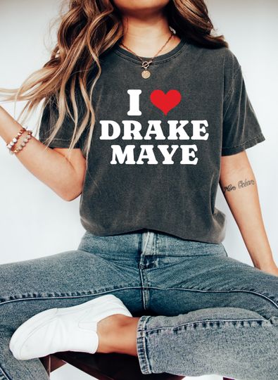 Discover I Love Drake Maye Sweatshirt - Drake Maye Fan Shirt, College Football Apparel, UNC Quarterback Gift, Football Season Crewneck