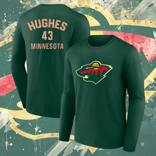 Discover Welcome Quinn #43 Hughes Minnesota Name & Number Players Long Sleeve Gift
