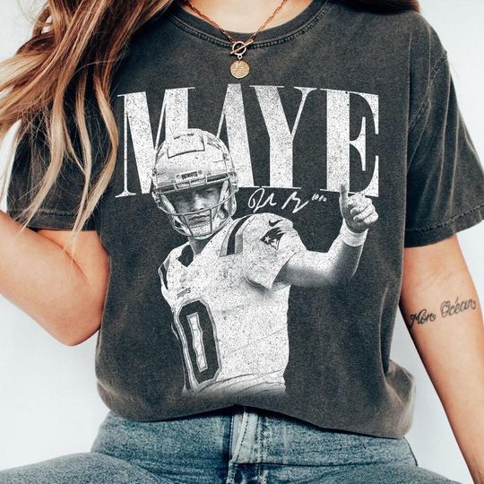 Discover Retro Drake Maye Shirt, Maye 10 New England Football Tshirt, Comfort Colors American Rap Tee