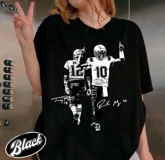 Discover Drake Maye & Tom With Signature T- Shirt, Football Tee,New England Football