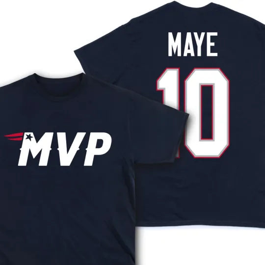 Discover New England Patriots Drake Maye MVP Super Bowl LX AFC Champions Double Sided T-Shirt