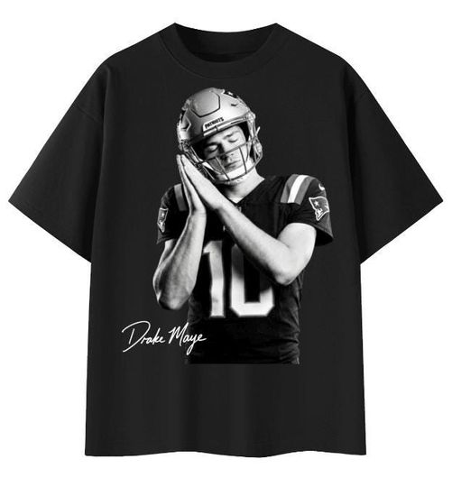 Drake Maye "Night Night" T-Shirt - New England Patriots Football - Vintage Style QB Tee