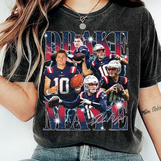 Discover Vintage New England Drake Maye 10 Comfort Color Shirt