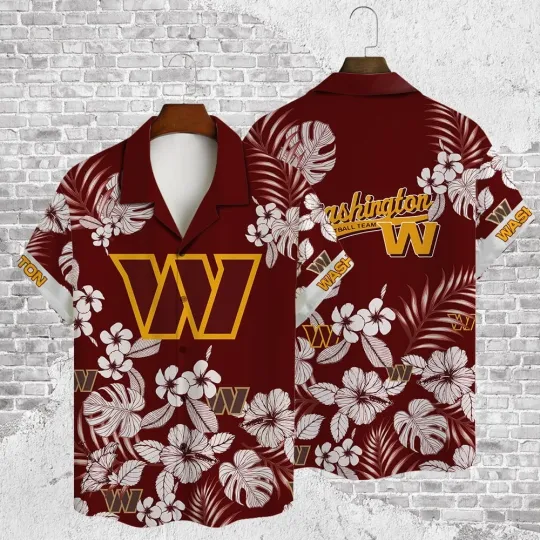 Discover Washington Football Tropical Vibe Hawaiian Shirt Of Gift For Fans