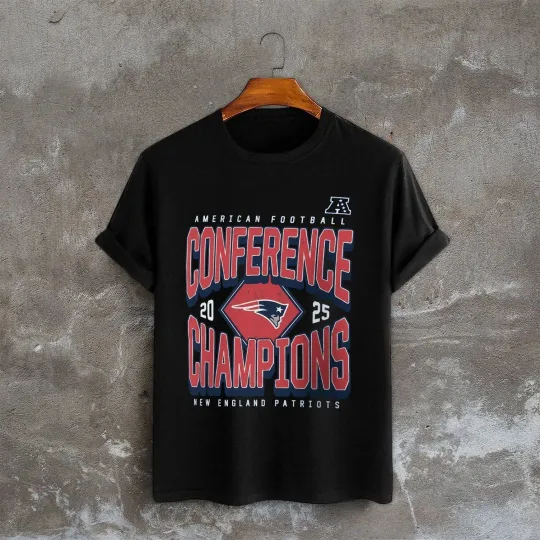Discover New England Patriots 2025 AFC Champions Tshirt!!