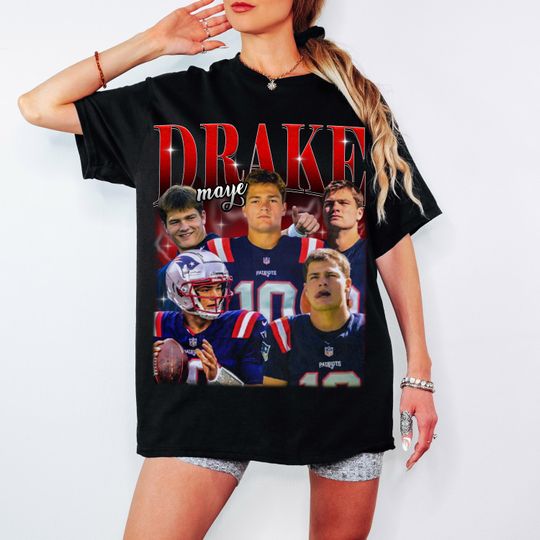 Discover Drake Maye Vintage 90s T-Shirt, Drake Maye Comfort Colors C1717 T-Shirt, Drake Maye New England Football Sweatshirt, Drake Maye Fan Apparel
