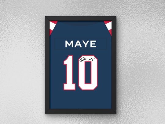 Discover Drake Maye Autographed Jersey Poster - Printable Sports Wall Art - Instant Download
