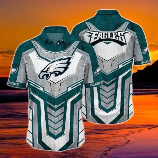 Discover Philadelphia Eagles Armor Shield Hawaiian, Gift For Fans, Gift For Friends