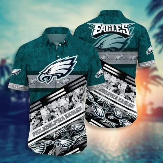 Discover Philadelphia Eagles Bold Floral Stripes Hawaiia, Gift For Fans, Gift For Friends