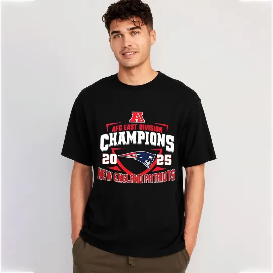 Discover AFC East Division Champions 2025 New England Patriots T-Shirt