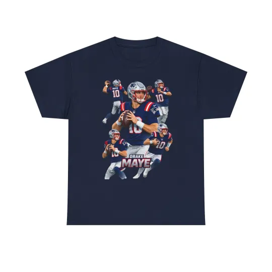 Discover Drake Maye Collage Football Player T-Shirt |  QB Pats